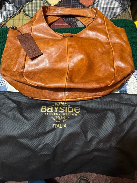 Bayside84 Handbags - NWT Lusher Bayside84 Oversized Vintage Hobo Carryall 
Beautiful leather smell!!